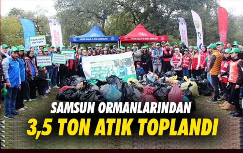 Samsun ormanlarından 3,5 ton atık toplandı