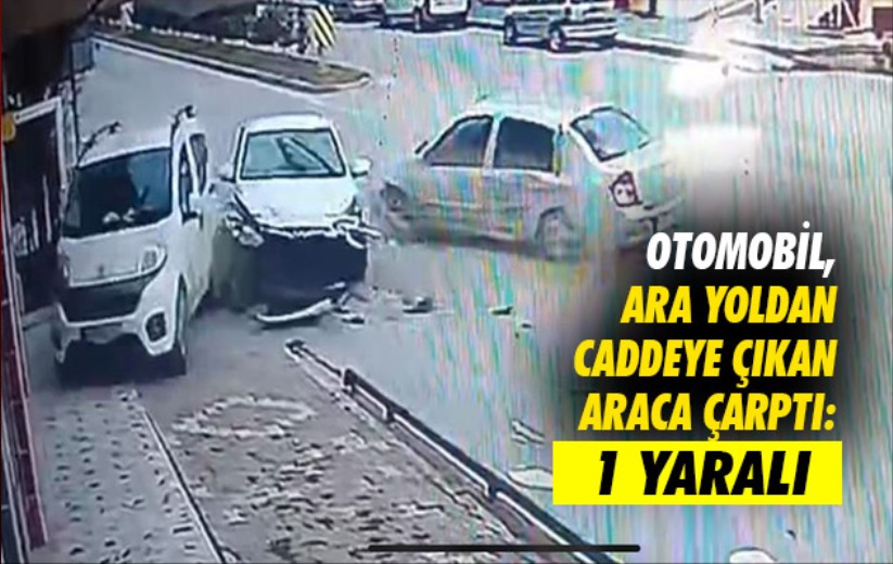 Samsun'da otomobil, ara yoldan caddeye çıkan araca çarptı: 1 yaralı