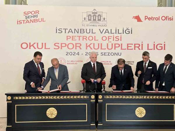 İstanbul Valiliği ile Petrol Ofisi Grubu arasında 'Okul Spor Kulüpleri Ligi Reklam ve Sponsorluk Protokolü' im