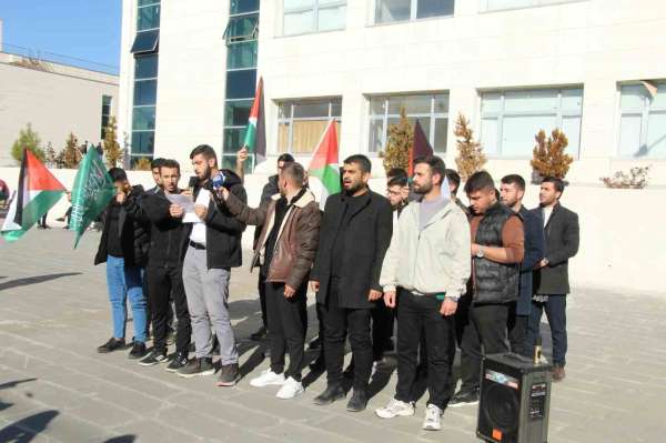 Şırnak'ta üniversite öğrencileri İsrail'i protesto etti