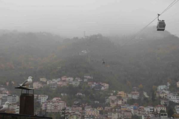 Ordu'nun 'seyir terasında' sis güzelliği