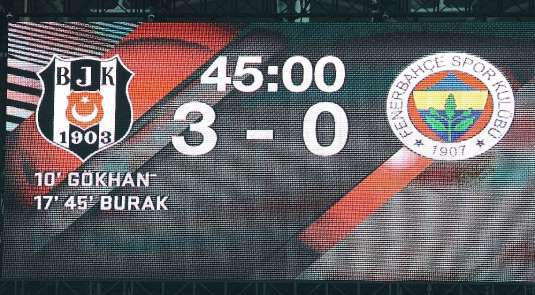 Spor Toto Süper Lig: Beşiktaş: 3 - Fenerbahçe: 3 (Maç sonucu) 