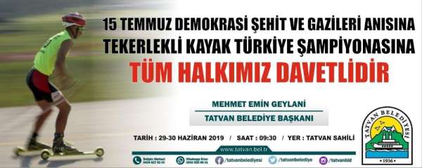 Tekerlekli Kayak Şampiyonası Tatvan'da yapılacak 