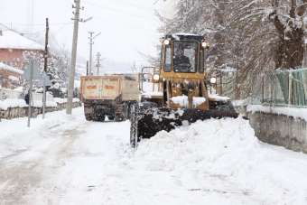Turhal'da karla mücadele seferberliği