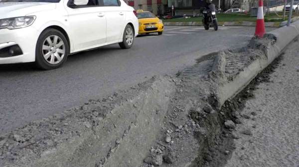 Sultangazi'de İBB'nin yaptığı beton refüj kazalara neden oldu