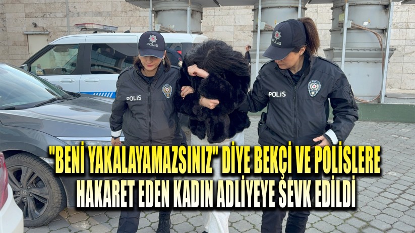 'Beni yakalayamazsınız' diye bekçi ve polislere hakaret eden kadın adliyeye sevk edildi