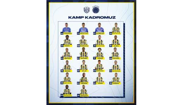 Fenerbahçe'nin kamp kadrosu belli oldu