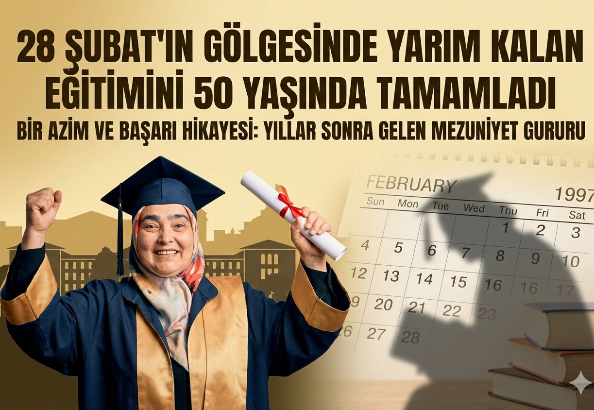 28 Şubat'ın gölgesinde yarım kalan eğitimini 50 yaşında tamamlandı
