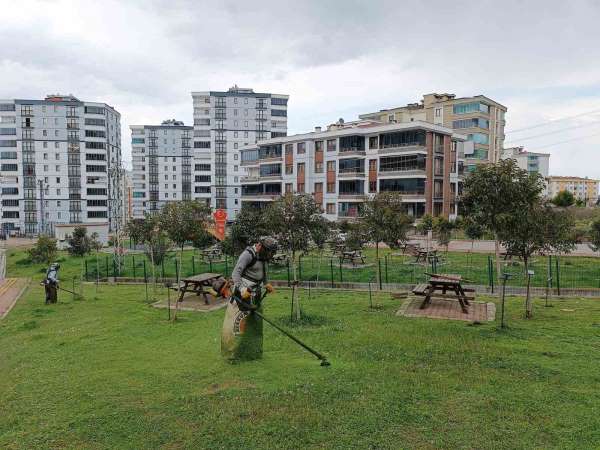 Atakum'un parklarında bahar temizliği - Samsun haber