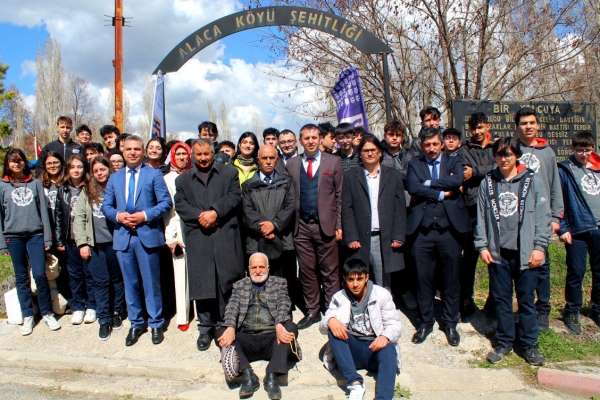 Süheyla Sıtkı Alp Özel Fen ve Anadolu Lisesi öğrencilerinden alaca şehitliğine ziyaret - Erzurum haber