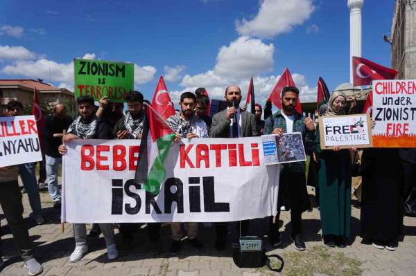 Edirne'de üniversite öğrencilerinden Gazze'ye destek protestosu