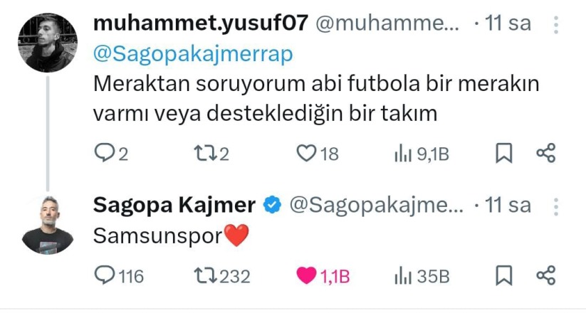 Sagopa'dan Samsunspor cevabı