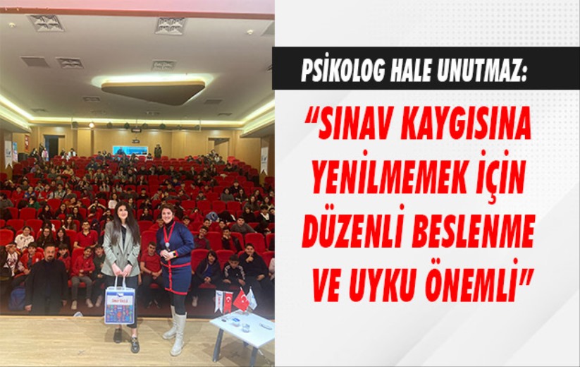 'Sınav kaygısına yenilmemek için düzenli beslenme ve uyku önemli'