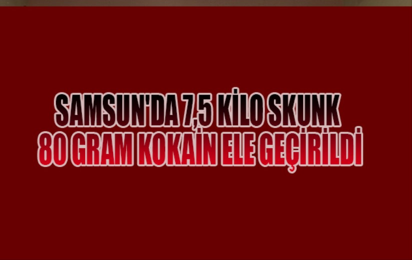 Samsun'da 7,5 kilo skunk 80 gram kokain ele geçirildi: 2 gözaltı