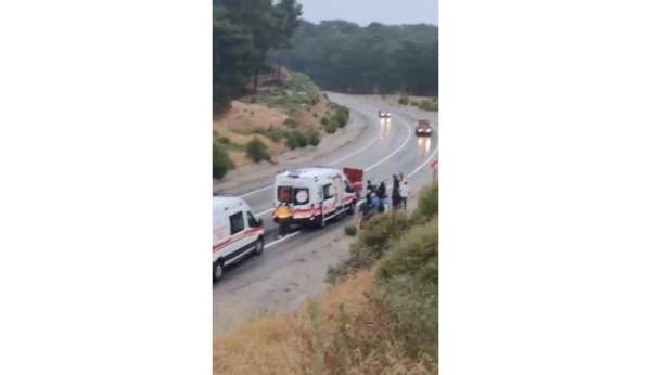 Edremit'te trafik kazası sonrası facianın eşiğinden dönüldü