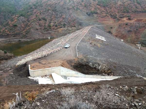 Amasya Duruca Barajı'nda çalışmalar devam ediyor 
