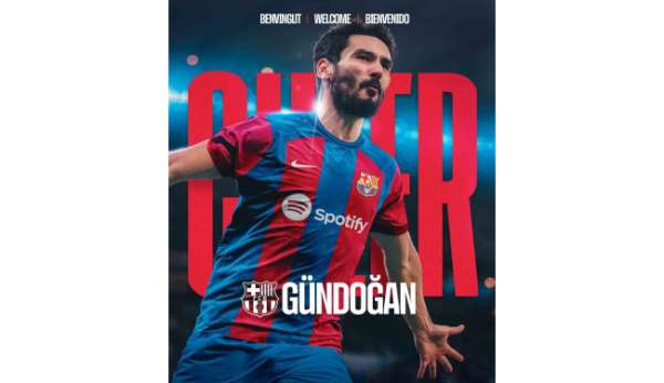 Barcelona, Türk asıllı Alman futbolcu İlkay Gündoğan'ı kadrosuna kattığını açıkladı.