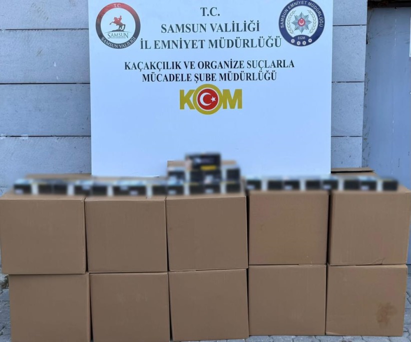 Samsun'da 200 bin adet kaçak makaron ele geçirildi