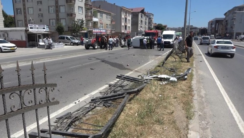 Samsun'da otomobil takla attı: 2 yaralı