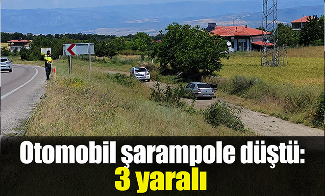 Samsun'da otomobil şarampole düştü: 3 yaralı