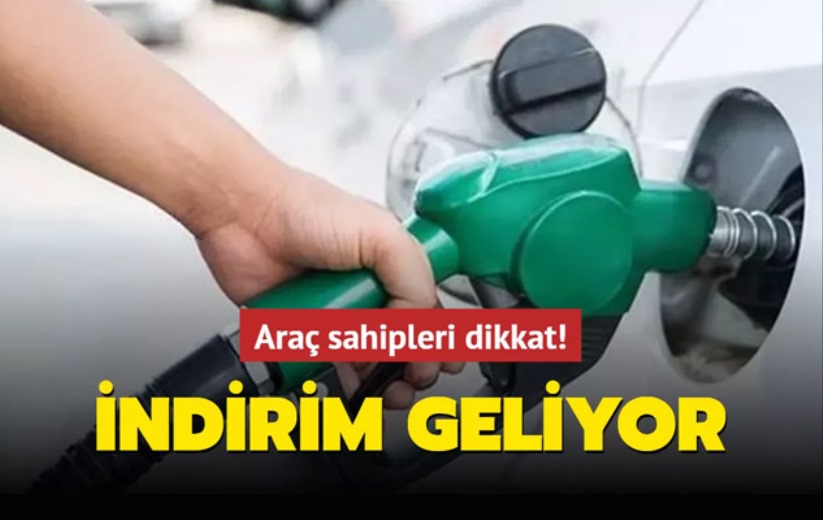 Benzine indirim geliyor