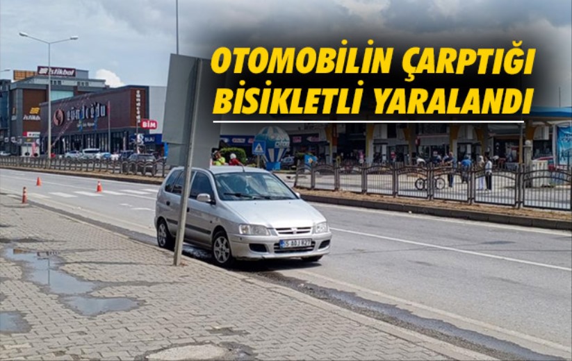 Samsun'da otomobilin çarptığı bisikletli yaralandı