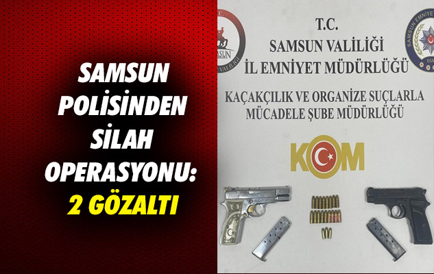 Samsun polisinden silah operasyonu: 2 gözaltı