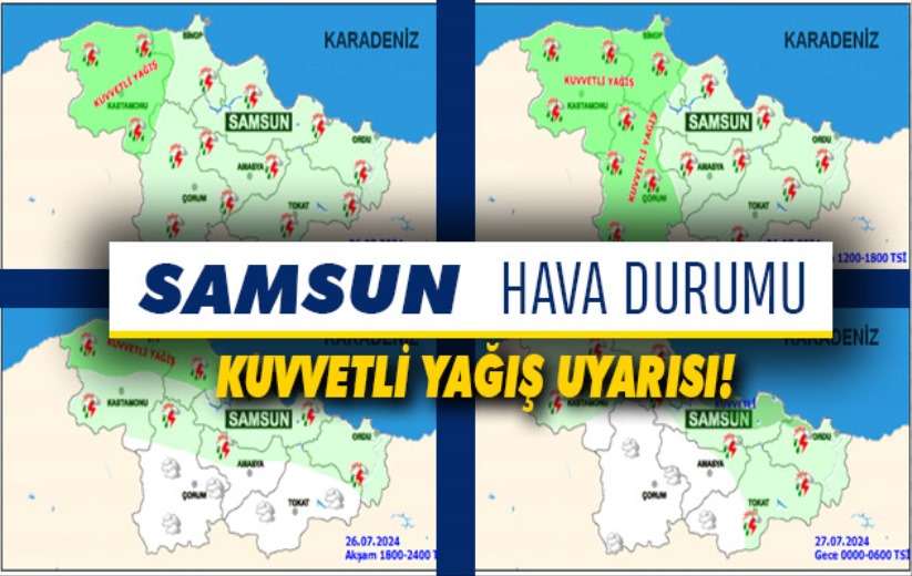 Samsun'da bugün hava durumu - 28 Temmuz Pazar Samsun hava durumu