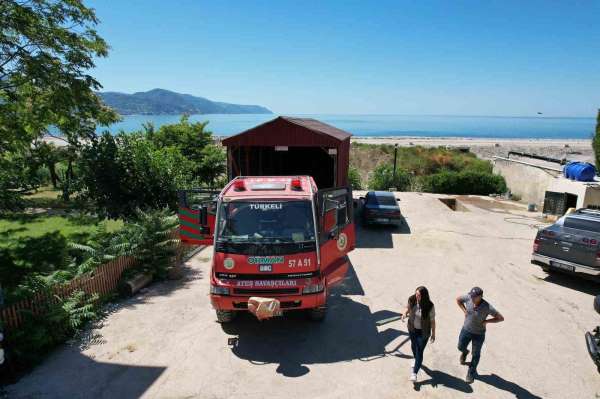 Orman yangını söndürme çalışmasına Türkeli'den destek