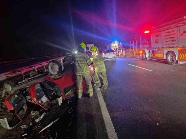 Susurluk'ta trafik kazası: 1'i çocuk 5 yaralı