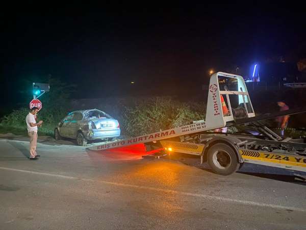 Sinop'ta otomobil takla attı: 4 yaralı
