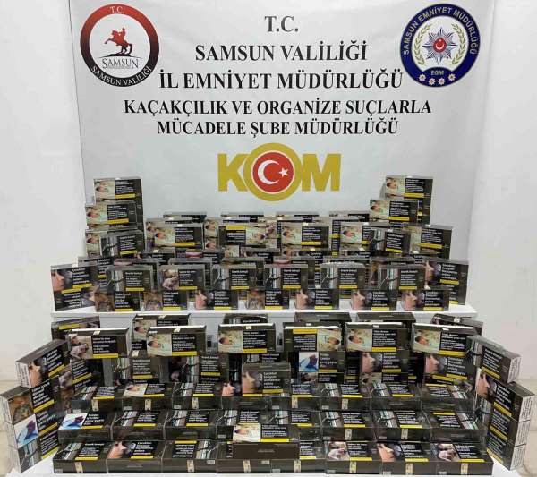 Samsun'da 41 bin 400 adet makaron ele geçirildi