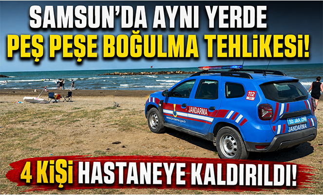 Samsun'da aynı yerde peş peşe boğulma tehlikesi