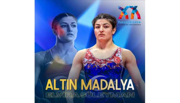 Erzincanlı güreşçi Kamaloğlu Akdeniz Oyunları'nda altın madalya kazandı