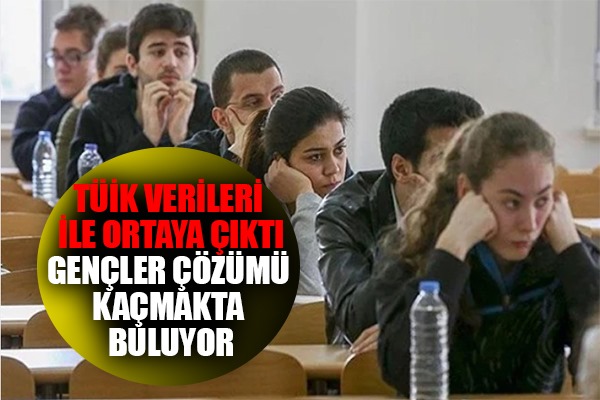 TÜİK verileri ile ortaya çıktı: Gençler çözümü kaçmakta buluyor