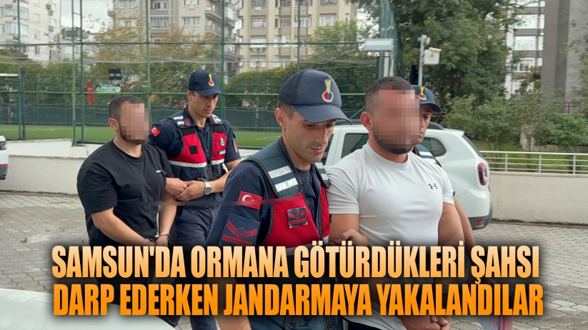 Samsun'da ormana götürdükleri şahsı darp eden 2 kişi jandarmaya yakalandı