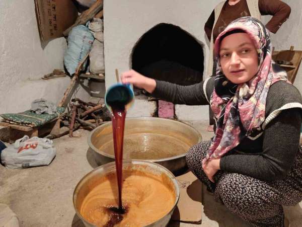 Yozgat'ta pekmez kazanları kaynadı