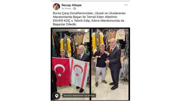 Kıbrıs Maratonu öncesi Bursalı Veteran atlete anlamlı ziyaret
