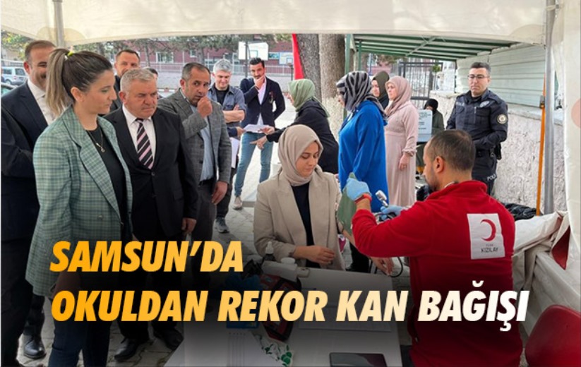 Okuldan rekor kan bağışı