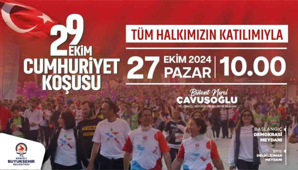 Denizli'de Cumhuriyet Koşusu heyecanı