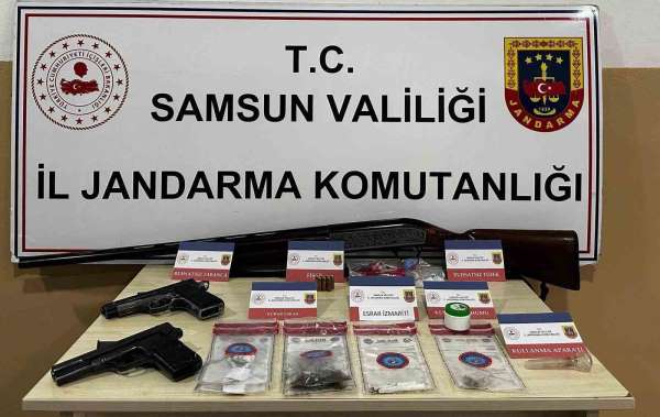 Jandarma ekipleri silah, mühimmat ve uyuşturucu madde ele geçirdi