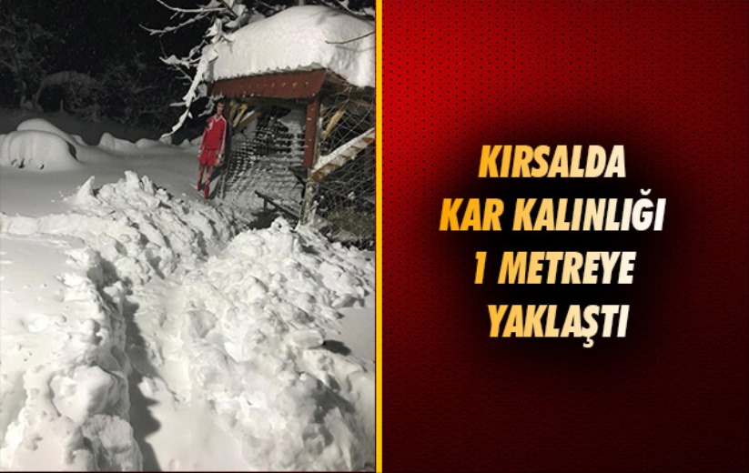 Samsun'da kırsalda kar kalınlığı 1 metreye yaklaştı