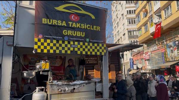 Bursa'da taksicilerden şehitler için anlamlı hayır