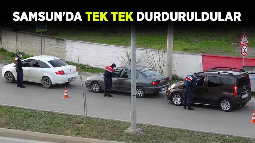 Samsun'da tek tek durduruldular