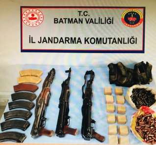 Batman'da teröristlere ait silah ve mühimmat bulundu 