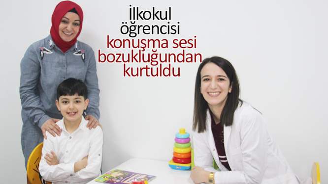 İlkokul öğrencisi konuşma sesi bozukluğundan kurtuldu 