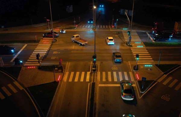 Ordu'da yaya güvenliği için ledli sistem devrede
