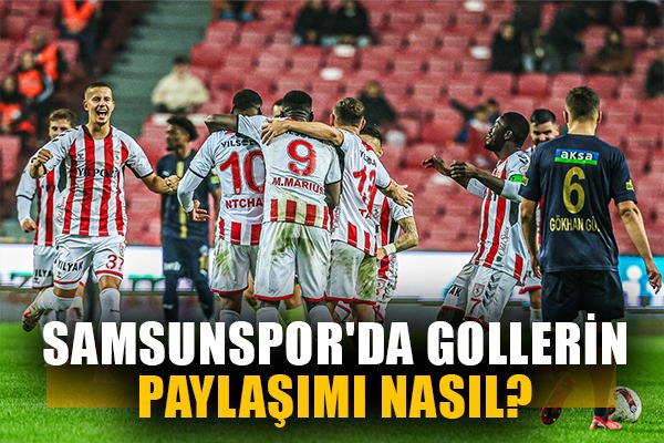 Samsunspor'da Gollerin Paylaşımı Nasıl?