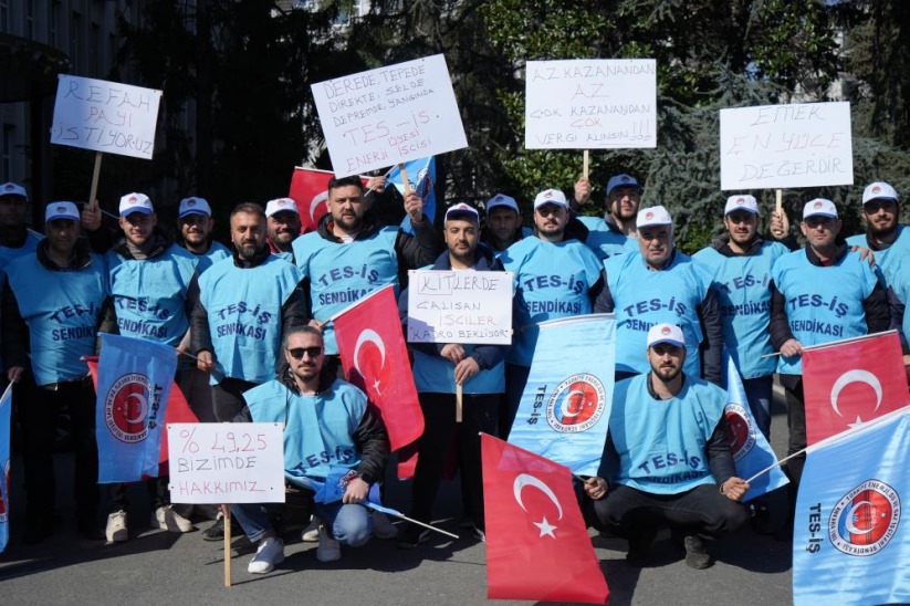 Samsun'da enerji çalışanlarından 'refah payı' talebi