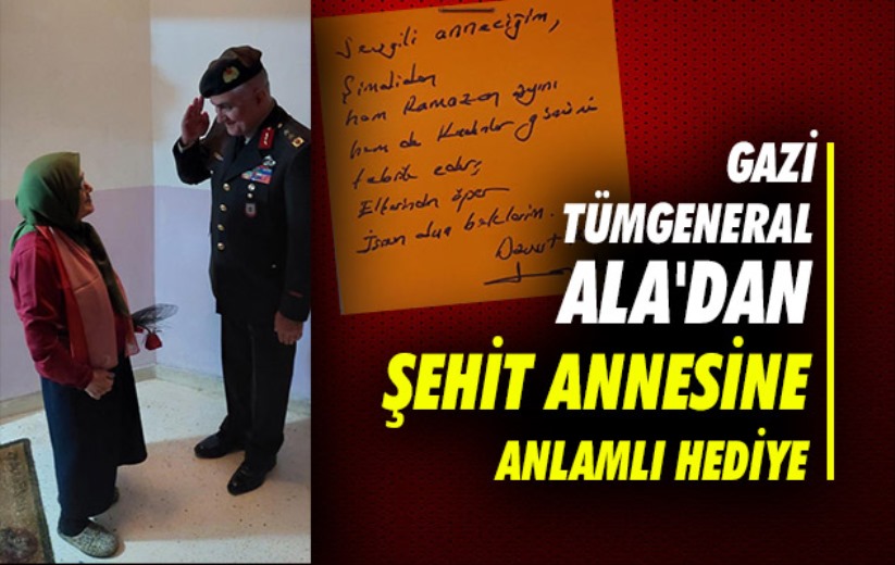 Samsun'da Gazi Tümgeneral Ala'dan şehit annesine anlamlı hediye